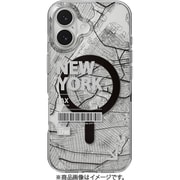 iPhone 17 対応 ケース MagSafe対応 クリア イラスト 地図柄 耐衝撃 Urban M ニューヨーク ME_IQNCSPTUM_NY