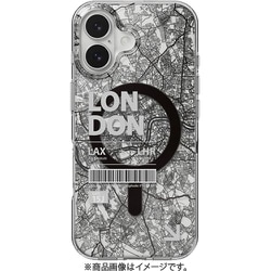 iPhone 17 対応 ケース MagSafe対応 クリア イラスト 地図柄 耐衝撃 Urban M ロンドン ME_IQNCSPTUM_LD
