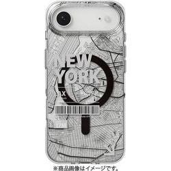iPhone Air 対応 ケース MagSafe対応 クリア イラスト 地図柄 耐衝撃 Urban M ニューヨーク ME_IQACSPTUM_NY