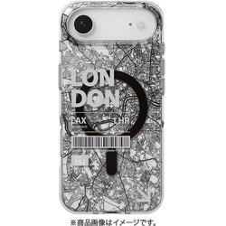 iPhone Air 対応 ケース MagSafe対応 クリア イラスト 地図柄 耐衝撃 Urban M ロンドン ME_IQACSPTUM_LD