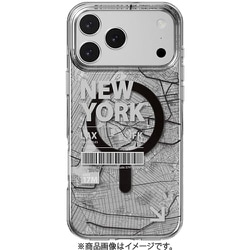 iPhone 17 Pro Max 対応 ケース MagSafe対応 クリア イラスト 地図柄 耐衝撃 Urban M ニューヨーク ME_IQGCSPTUM_NY