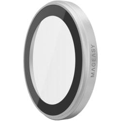 iPhone 17 対応 カメラ保護 フィルム 指紋・傷防止 カメラカバー ガラス レンズカバー Lenz シルバー ME_IQNSPCTLC_SV