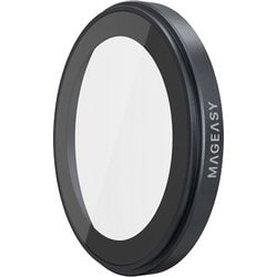 iPhone 17 対応 カメラ保護 フィルム 指紋・傷防止 カメラカバー ガラス レンズカバー Lenz スモーキーブルー ME_IQNSPCTLC_SL