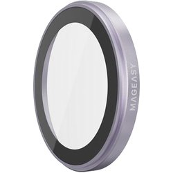 iPhone 17 対応 カメラ保護 フィルム 指紋・傷防止 カメラカバー ガラス レンズカバー Lenz ラベンダー ME_IQNSPCTLC_LV