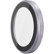 iPhone 17 対応 カメラ保護 フィルム 指紋・傷防止 カメラカバー ガラス レンズカバー Lenz ラベンダー ME_IQNSPCTLC_LV