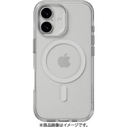 iPhone 17 対応 ケース クリア MagSafe対応 スタンド 耐衝撃 LenStand M シルバー SE_IQNCSPTLE_SV
