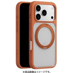 iPhone 17 Pro 対応 ケース クリア MagSafe対応 回転リングスタンド 耐衝撃 MagStand 360 M コーラル ME_IQPCSPTM1_CR