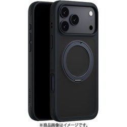 iPhone 17 Pro Max 対応 ケース クリア MagSafe対応 回転リングスタンド 耐衝撃 MagStand 360 M ミッドナイト ME_IQGCSPTM1_MN
