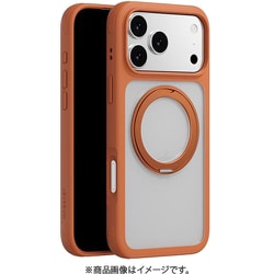 iPhone 17 Pro Max 対応 ケース クリア MagSafe対応 回転リングスタンド 耐衝撃 MagStand 360 M コーラル ME_IQGCSPTM1_CR