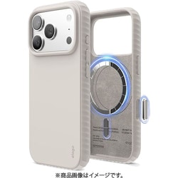 iPhone 17 Pro 対応 ケース MagSafe シリコン 耐衝撃 Magnetic Ridge Silicone Case ストーン EL_IQPCSSCRK_ST