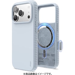 iPhone 17 Pro 対応 ケース MagSafe シリコン 耐衝撃 Magnetic Ridge Silicone Case ライトブルー EL_IQPCSSCRK_LB
