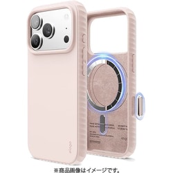 iPhone 17 Pro 対応 ケース MagSafe シリコン 耐衝撃 Magnetic Ridge Silicone Case ライトピンク EL_IQPCSSCRK_PK