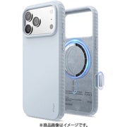 iPhone 17 Pro Max 対応 ケース MagSafe シリコン 耐衝撃 サラサラ Magnetic Ridge Silicone Case ライトブルー EL_IQGCSSCRK_LB