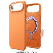iPhone Air 対応 ケース MagSafe対応 シリコン 耐衝撃 指紋防止 MAGNETIC SILICONE CASE オレンジ EL_IQACSSCS5_OR