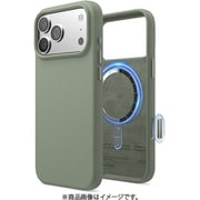 iPhone 17 Pro Max 対応 ケース MagSafe対応 シリコン 耐衝撃 MAGNETIC SILICONE CASE カーキグリーン EL_IQGCSSCS5_KG