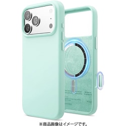 iPhone 17 Pro Max 対応 ケース MagSafe対応 シリコン 耐衝撃 MAGNETIC SILICONE CASE アクアスカイ EL_IQGCSSCS5_AS
