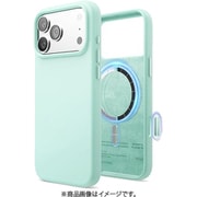 iPhone 17 Pro Max 対応 ケース MagSafe対応 シリコン 耐衝撃 MAGNETIC SILICONE CASE アクアスカイ EL_IQGCSSCS5_AS
