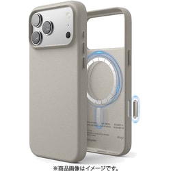iPhone 17 Pro Max 対応 ケース MagSafe対応 耐衝撃 MAGNETIC LEATHER CASE ライトグレー EL_IQGCSPLL5_LG