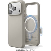 iPhone 17 Pro 対応 ケース MagSafe対応 耐衝撃 MAGNETIC LEATHER CASE ライトグレー EL_IQPCSPLL5_LG