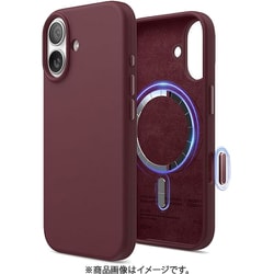 iPhone 17 対応 ケース MagSafe対応 シリコン 耐衝撃 指紋防止 サラサラ MAGNETIC SILICONE CASE バーガンディー EL_IQNCSSCS5_BD