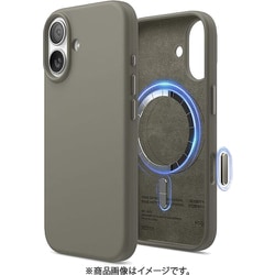 iPhone 17 対応 ケース MagSafe対応 シリコン 耐衝撃 指紋防止 サラサラ MAGNETIC SILICONE CASE ミディアムグレー EL_IQNCSSCS5_MG