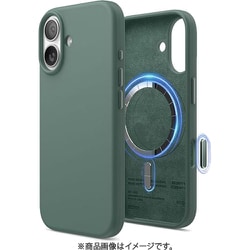 iPhone 17 対応 ケース MagSafe対応 シリコン 耐衝撃 指紋防止 サラサラ MAGNETIC SILICONE CASE ミッドナイトグリーン EL_IQNCSSCS5_GN