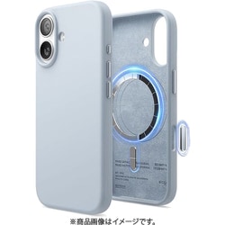 iPhone 17 対応 ケース MagSafe対応 シリコン 耐衝撃 指紋防止 サラサラ MAGNETIC SILICONE CASE ライトブルー EL_IQNCSSCS5_LB