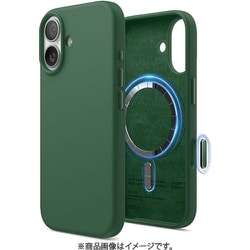 iPhone 17 対応 ケース MagSafe対応 シリコン 耐衝撃 指紋防止 サラサラ MAGNETIC SILICONE CASE アルパイングリーン EL_IQNCSSCS5_AG