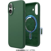 iPhone 17 対応 ケース MagSafe対応 シリコン 耐衝撃 指紋防止 サラサラ MAGNETIC SILICONE CASE アルパイングリーン EL_IQNCSSCS5_AG