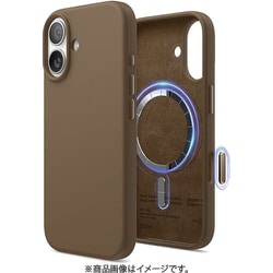 iPhone 17 対応 ケース MagSafe対応 シリコン 耐衝撃 指紋防止 サラサラ MAGNETIC SILICONE CASE ブラウン EL_IQNCSSCS5_BR