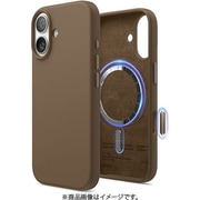 iPhone 17 対応 ケース MagSafe対応 シリコン 耐衝撃 指紋防止 サラサラ MAGNETIC SILICONE CASE ブラウン EL_IQNCSSCS5_BR