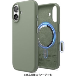 iPhone 17 対応 ケース MagSafe対応 シリコン 耐衝撃 指紋防止 サラサラ MAGNETIC SILICONE CASE カーキグリーン EL_IQNCSSCS5_KG