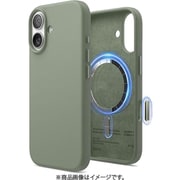 iPhone 17 対応 ケース MagSafe対応 シリコン 耐衝撃 指紋防止 サラサラ MAGNETIC SILICONE CASE カーキグリーン EL_IQNCSSCS5_KG