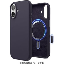 iPhone 17 対応 ケース MagSafe対応 シリコン 耐衝撃 指紋防止 サラサラ MAGNETIC SILICONE CASE ディープパープル EL_IQNCSSCS5_DP