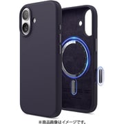 iPhone 17 対応 ケース MagSafe対応 シリコン 耐衝撃 指紋防止 サラサラ MAGNETIC SILICONE CASE ディープパープル EL_IQNCSSCS5_DP