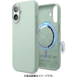 iPhone 17 対応 ケース MagSafe対応 シリコン 耐衝撃 指紋防止 サラサラ MAGNETIC SILICONE CASE ミント EL_IQNCSSCS5_MT