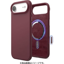 iPhone Air 対応 ケース MagSafe対応 シリコン 耐衝撃 指紋防止 MAGNETIC SILICONE CASE バーガンディー EL_IQACSSCS5_BD