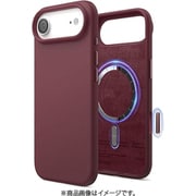 iPhone Air 対応 ケース MagSafe対応 シリコン 耐衝撃 指紋防止 MAGNETIC SILICONE CASE バーガンディー EL_IQACSSCS5_BD