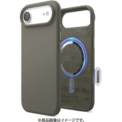 iPhone Air 対応 ケース MagSafe対応 シリコン 耐衝撃 指紋防止 MAGNETIC SILICONE CASE ミディアムグレー EL_IQACSSCS5_MG
