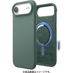 iPhone Air 対応 ケース MagSafe対応 シリコン 耐衝撃 指紋防止 MAGNETIC SILICONE CASE ミッドナイトグリーン EL_IQACSSCS5_GN