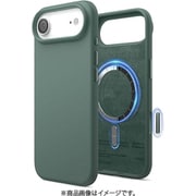 iPhone Air 対応 ケース MagSafe対応 シリコン 耐衝撃 指紋防止 MAGNETIC SILICONE CASE ミッドナイトグリーン EL_IQACSSCS5_GN