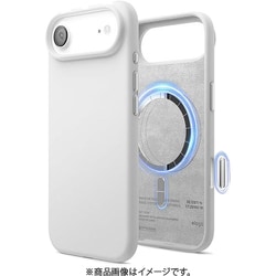 iPhone Air 対応 ケース MagSafe対応 シリコン 耐衝撃 指紋防止 MAGNETIC SILICONE CASE ホワイト EL_IQACSSCS5_WH