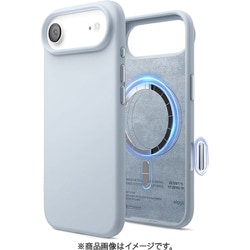 iPhone Air 対応 ケース MagSafe対応 シリコン 耐衝撃 指紋防止 MAGNETIC SILICONE CASE ライトブルー EL_IQACSSCS5_LB