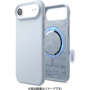 iPhone Air 対応 ケース MagSafe対応 シリコン 耐衝撃 指紋防止 MAGNETIC SILICONE CASE ライトブルー EL_IQACSSCS5_LB