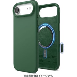 iPhone Air 対応 ケース MagSafe対応 シリコン 耐衝撃 指紋防止 MAGNETIC SILICONE CASE アルパイングリーン EL_IQACSSCS5_AG