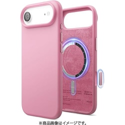 iPhone Air 対応 ケース MagSafe対応 シリコン 耐衝撃 指紋防止 MAGNETIC SILICONE CASE ホットピンク EL_IQACSSCS5_HP