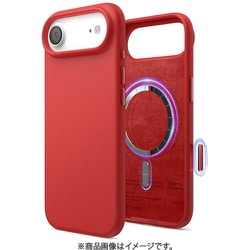 iPhone Air 対応 ケース MagSafe対応 シリコン 耐衝撃 指紋防止 MAGNETIC SILICONE CASE レッド EL_IQACSSCS5_RD