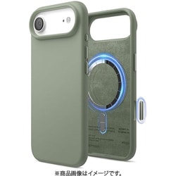 iPhone Air 対応 ケース MagSafe対応 シリコン 耐衝撃 指紋防止 MAGNETIC SILICONE CASE カーキグリーン EL_IQACSSCS5_KG