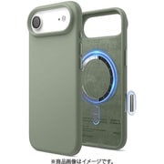 iPhone Air 対応 ケース MagSafe対応 シリコン 耐衝撃 指紋防止 MAGNETIC SILICONE CASE カーキグリーン EL_IQACSSCS5_KG