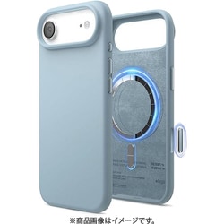 iPhone Air 対応 ケース MagSafe対応 シリコン 耐衝撃 指紋防止 MAGNETIC SILICONE CASE スカイブルー EL_IQACSSCS5_SB